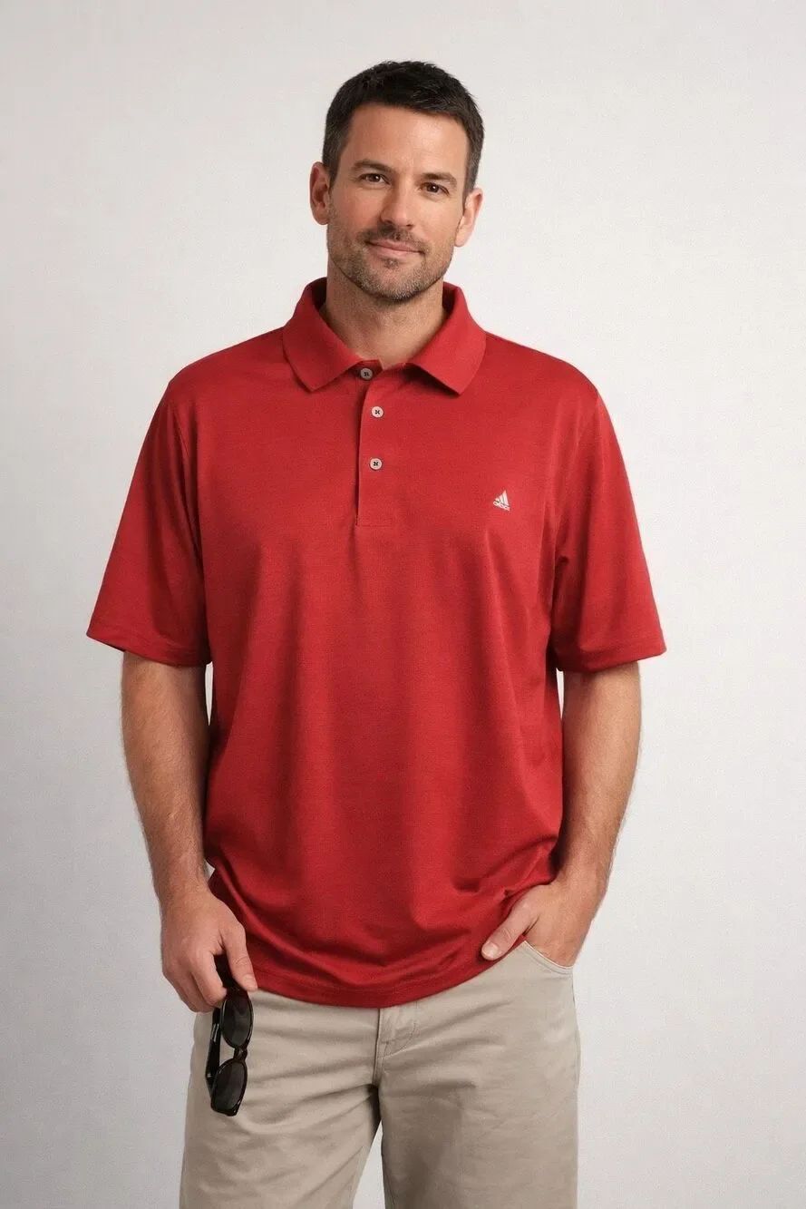 Adidas Climalite Men's Size X-Large Polo Shirt Golf Short Sleeve Red